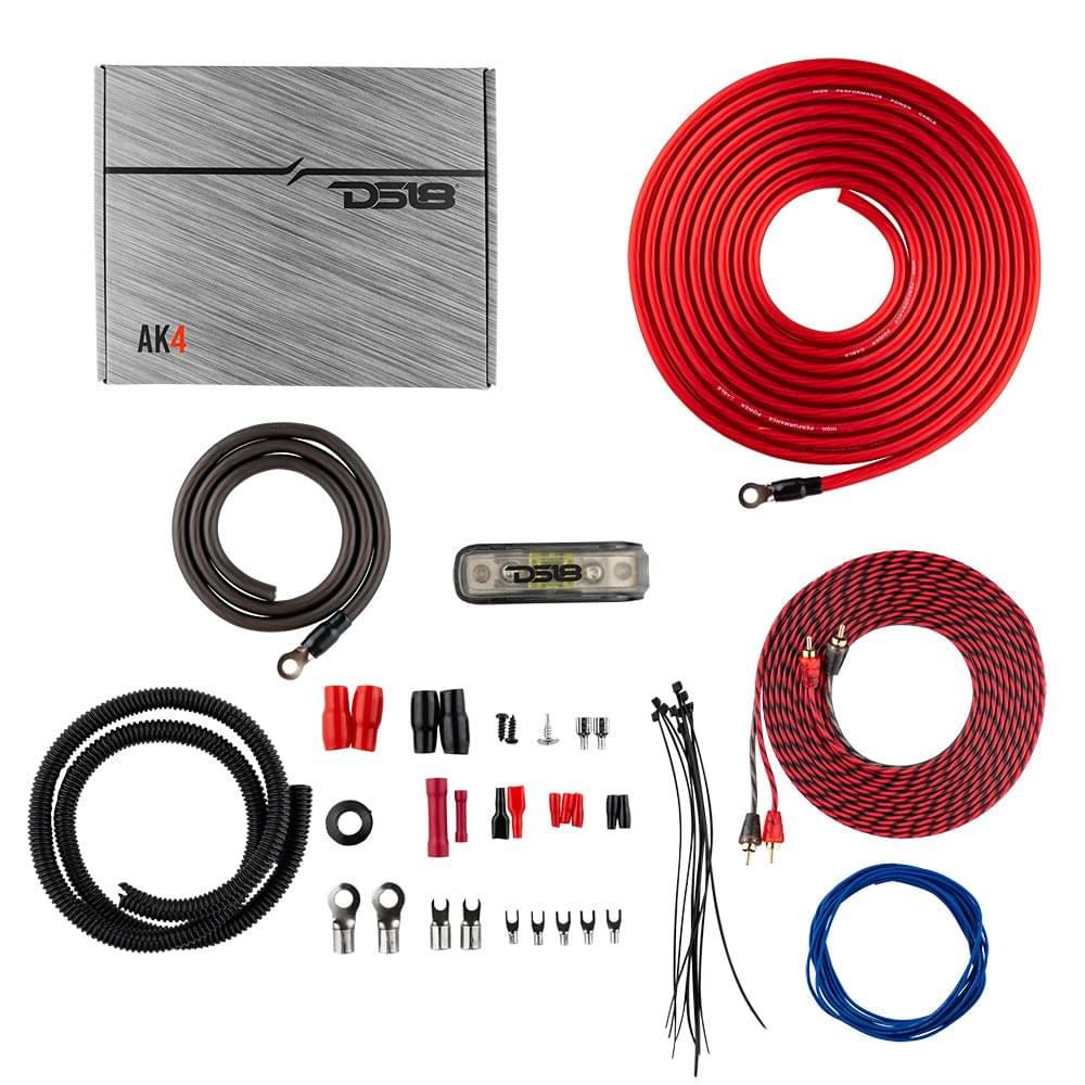 4-GA CCA Amplifier Installation Kit - RED - Red - AK4 - product image 2 - AudioSellerz