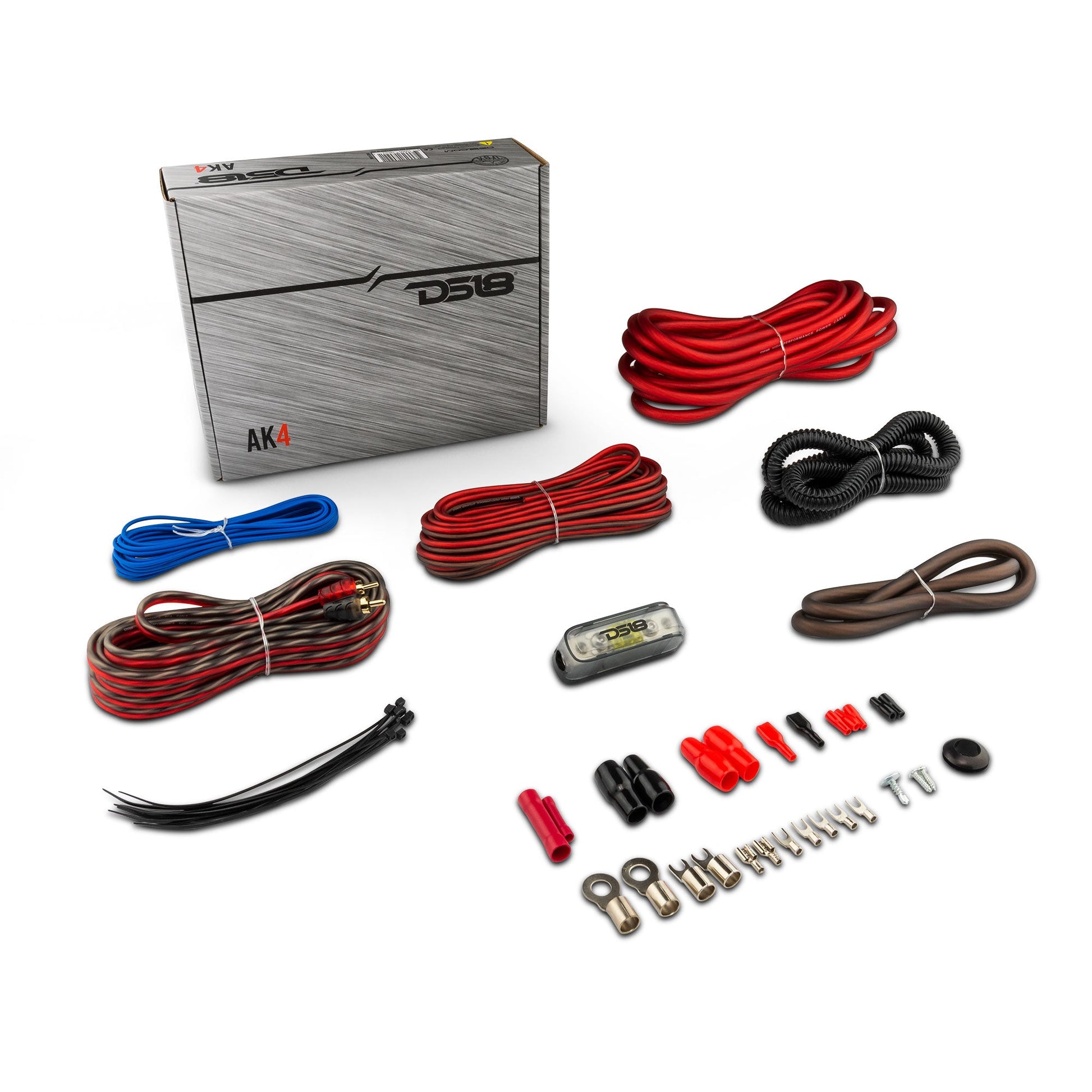 Pro Audio Speaker Bundle: 6.5" Midrange Speakers with OEM Speaker Adapters, Amplifier, and Wiring Kit.