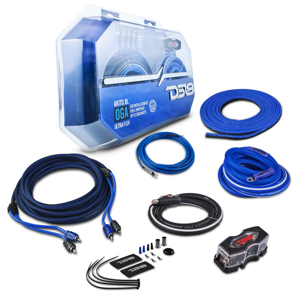 0-GA Amplifier Installation Wiring Kit - Blue.