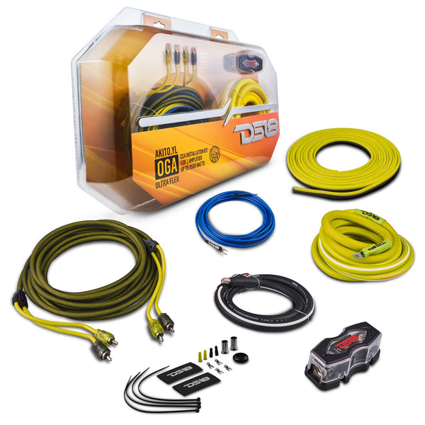0-GA Amplifier Installation Wiring Kit - Yellow.