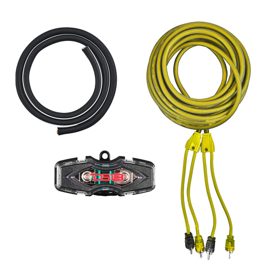4-GA Amplifier Installation Wiring Kit - Yellow.