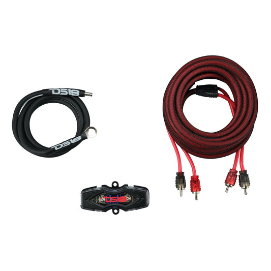 8-GA Amplifier Installation Wiring Kit - Red.