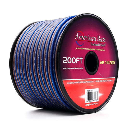 American Bass 14 Gauge Mega Flex Speaker Wire 200ft Roll - Sold by Audio Sellerz