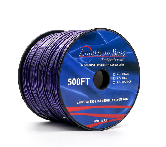 American Bass 18 Gauge Remote Wire, 500ft Spool - Sold by Audio Sellerz