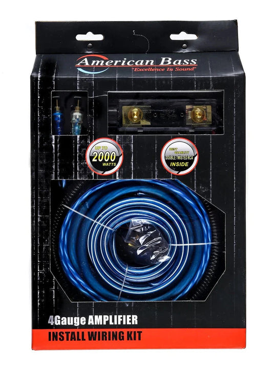 American Bass 4 Gauge Amp Kit (CCA) - Sold by Audio Sellerz