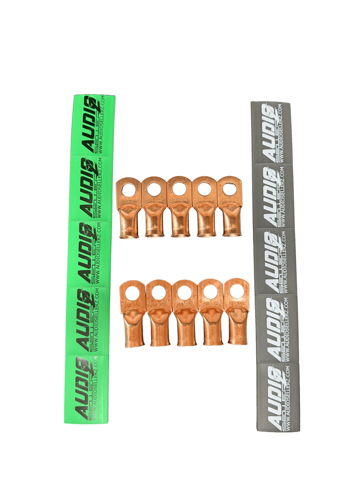 Audio Sellerz 0 Gauge Copper Lugs with Heat Shrink 10 Pack - Sold by Audio Sellerz