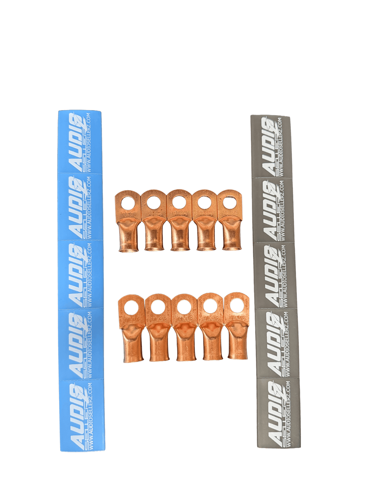Audio Sellerz 0 Gauge Copper Lugs with Heat Shrink 10 Pack - Sold by Audio Sellerz