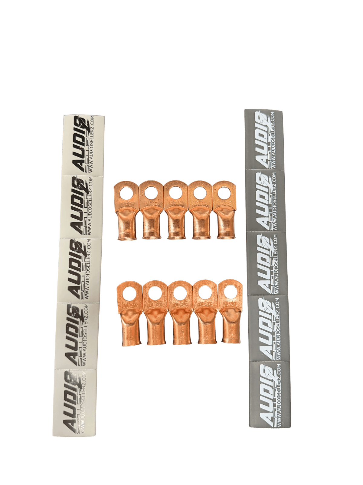 Audio Sellerz 0 Gauge Copper Lugs with Heat Shrink 10 Pack - Sold by Audio Sellerz