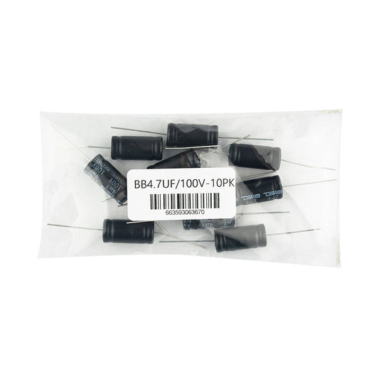 DS18 BB4.7UF/100V-10PK 4.7uF 100V Non-Polarized Bass Blocking Capacitor.