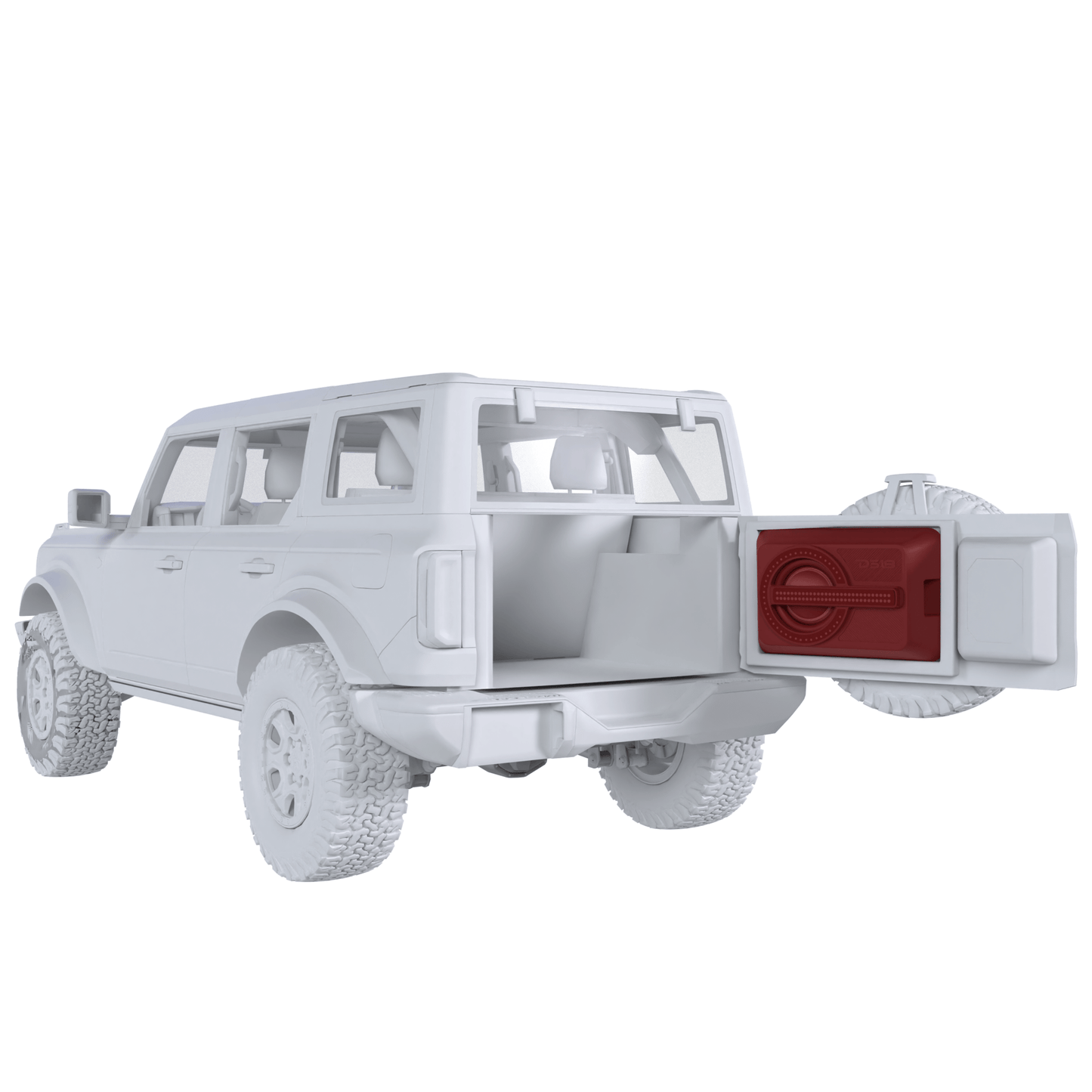 Bronco 6th Gen Tailgate Enclosure RGB LED Lights, 12" Subwoofer & Monoblock Amplifier.