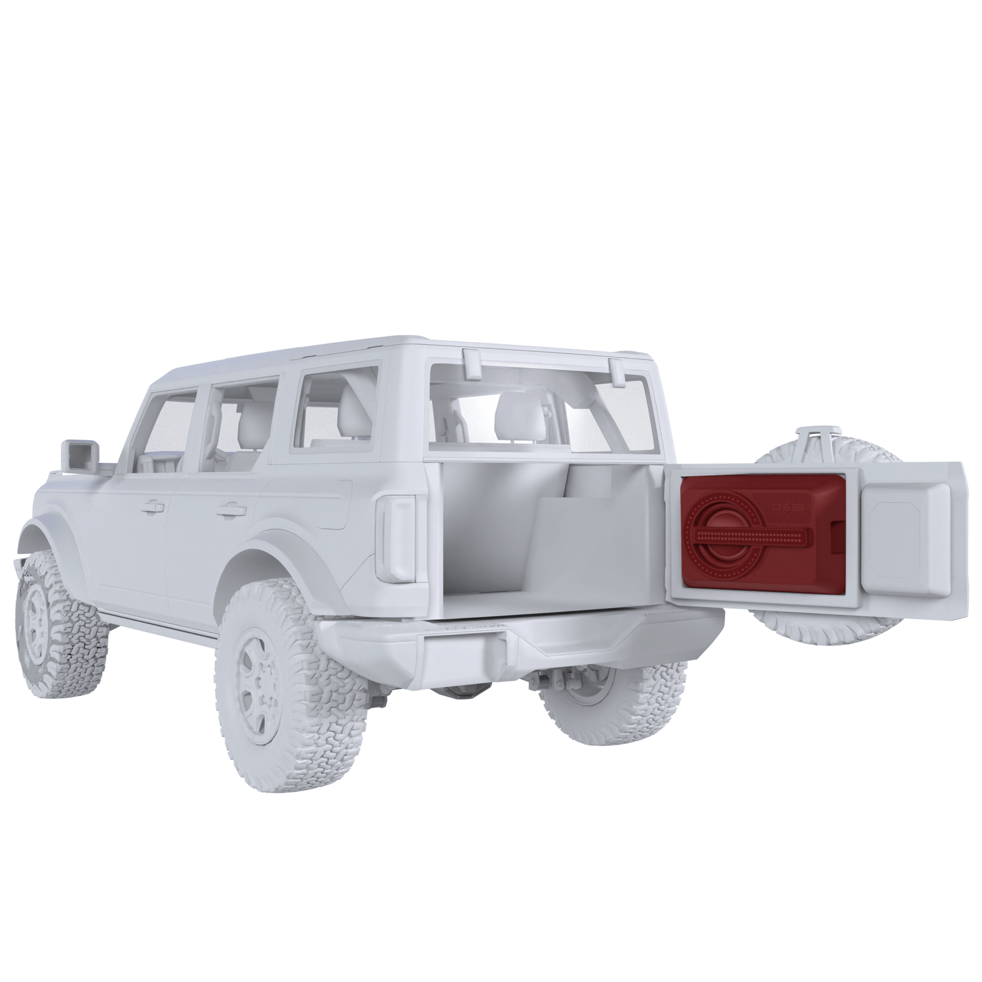 Bronco 6th Gen Tailgate Enclosure RGB LED Lights, 12" Subwoofer & Monoblock Amplifier.