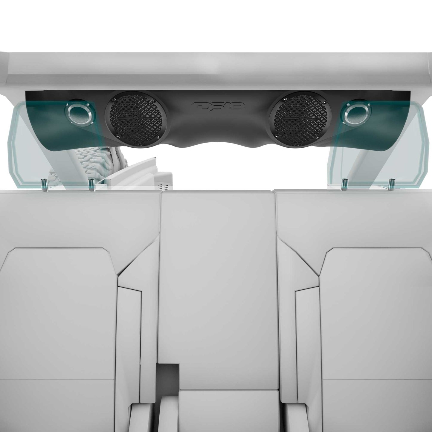 Bronco 6th Gen Rear Overhead Soundbar Loaded – 6x Coaxial Midrange Speakers and Dual Hybrid Tweeters.