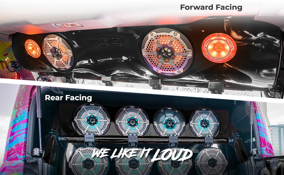 Ford Bronco 6th Gen  4-Door Overhead Bar System fits 4 x 8" speakers + 2 x 6.5" Speakers and 2 x 3.78" Tweeters.