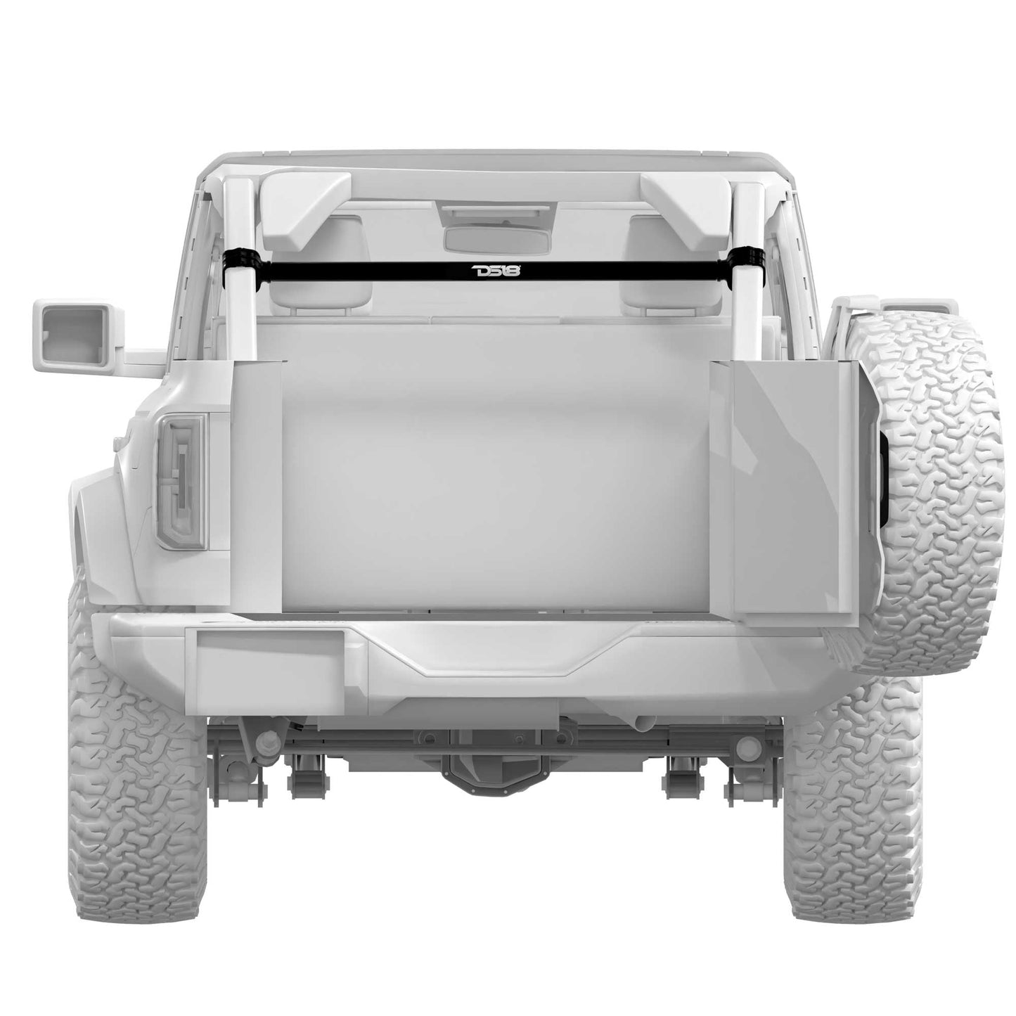 Bronco 6th Gen Mounting Tube Bundle with Dual 8" Marine Tower Speakers with RGB LED Lights.