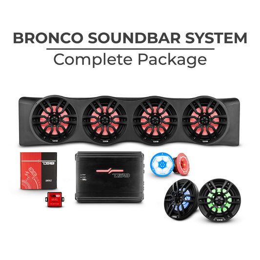 Bronco 6th Gen 4 Door Rear Mount Sound Bar System Complete Package..