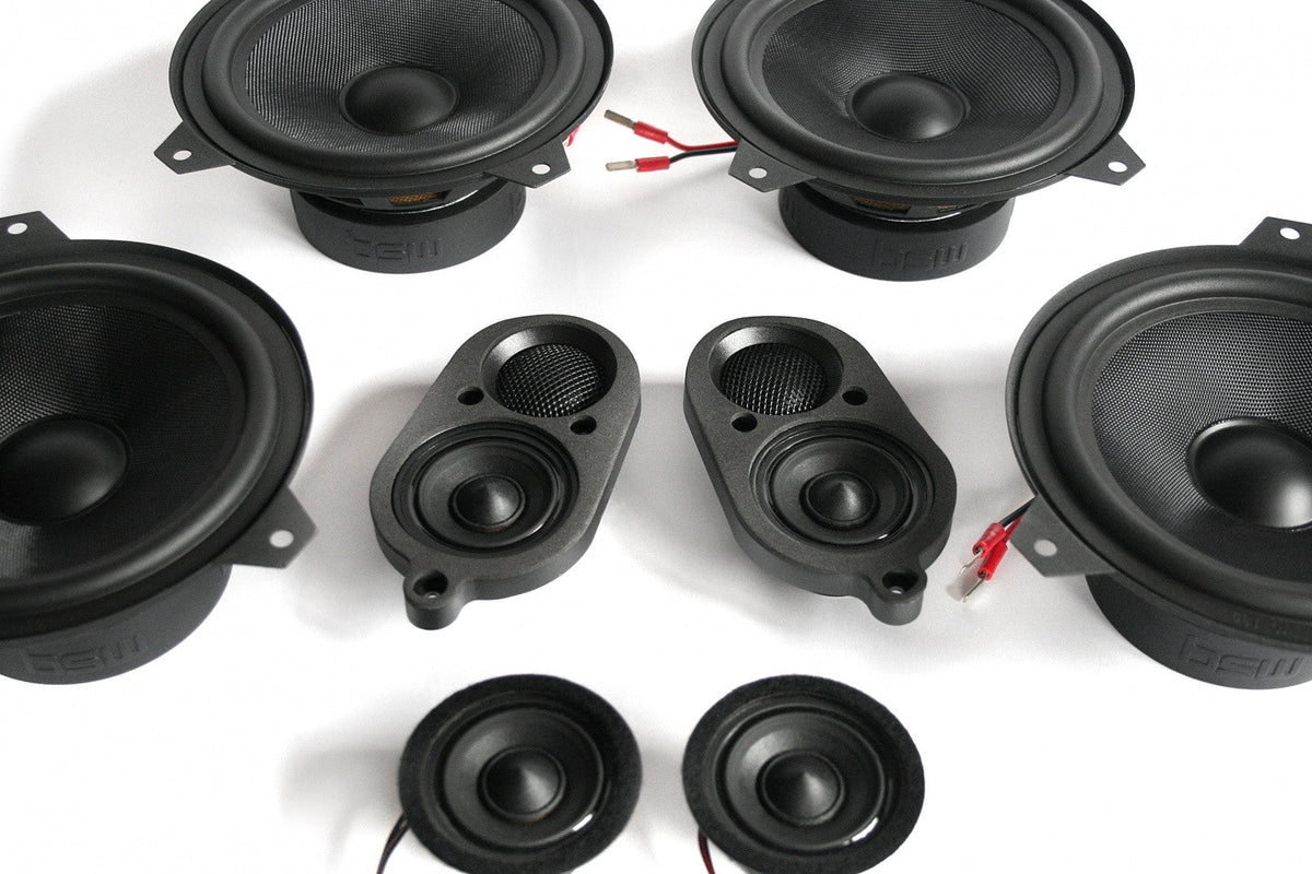 Bavsound Stage One Speaker Upgrade for E46 Coupe with Standard Hi-Fi.