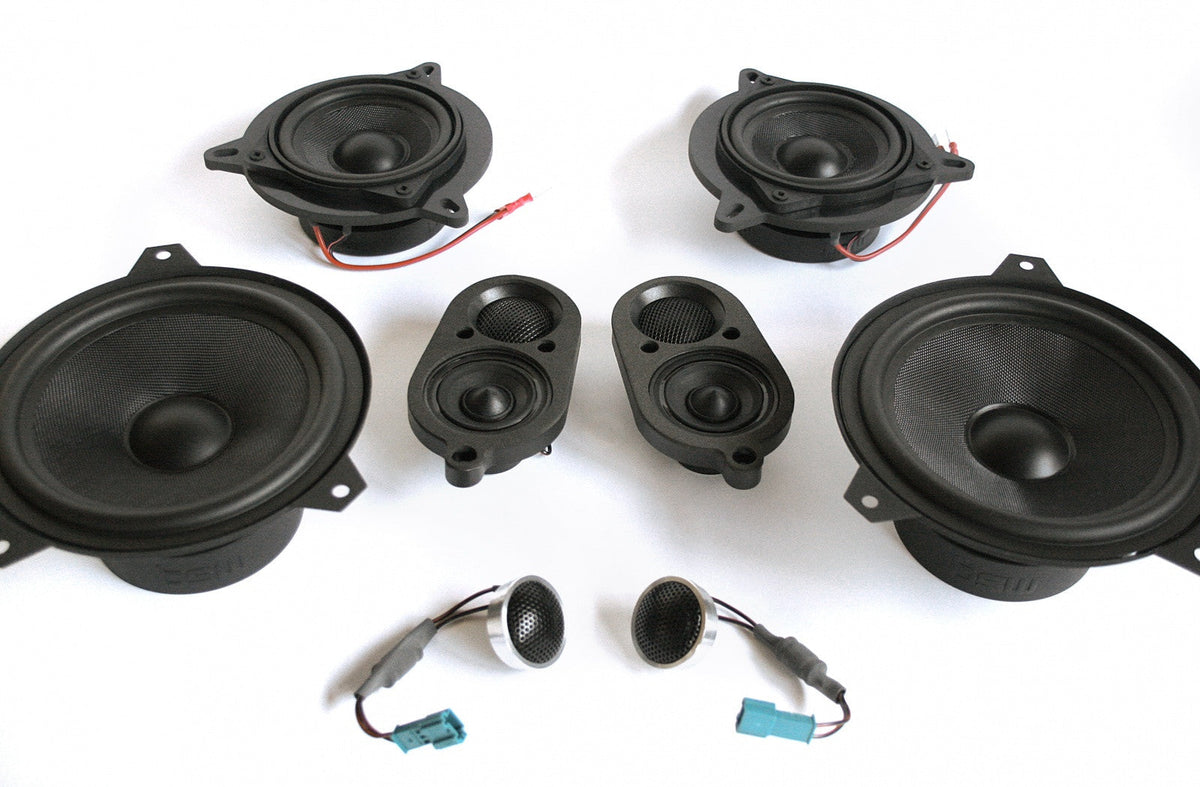 Bavsound Stage One Speaker Upgrade for E46 Convertible with Harman Kardon.