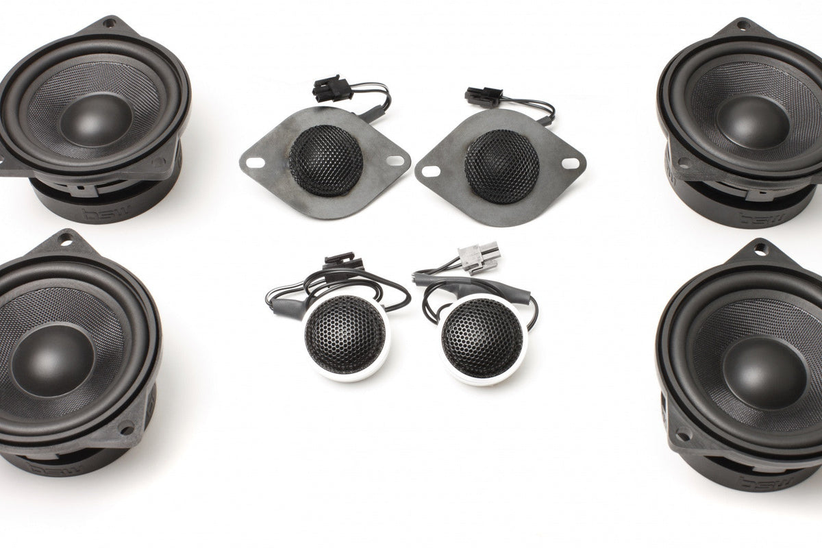 Stage One BMW Speaker Upgrade for E60/E61 Sedan/Wagon with Standard Hi-Fi.