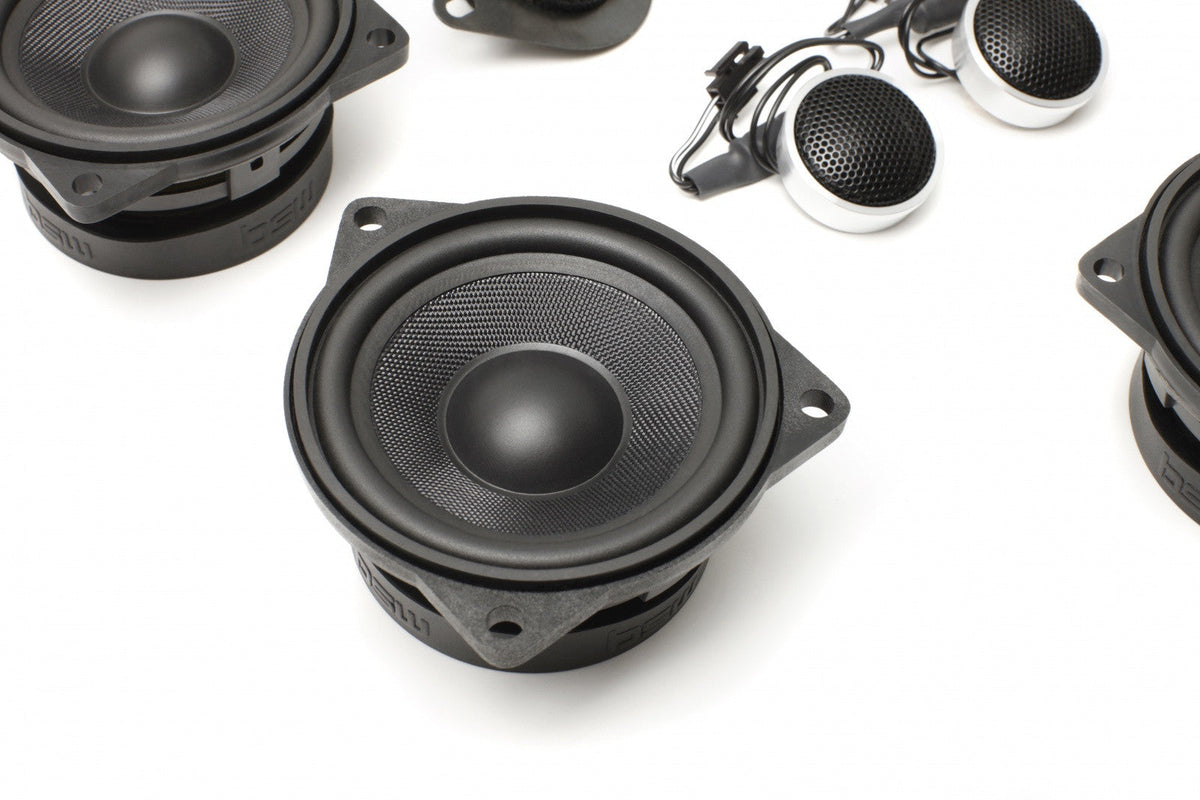Stage One BMW Speaker Upgrade for E60/E61 Sedan/Wagon with Premium Top Hi-Fi.