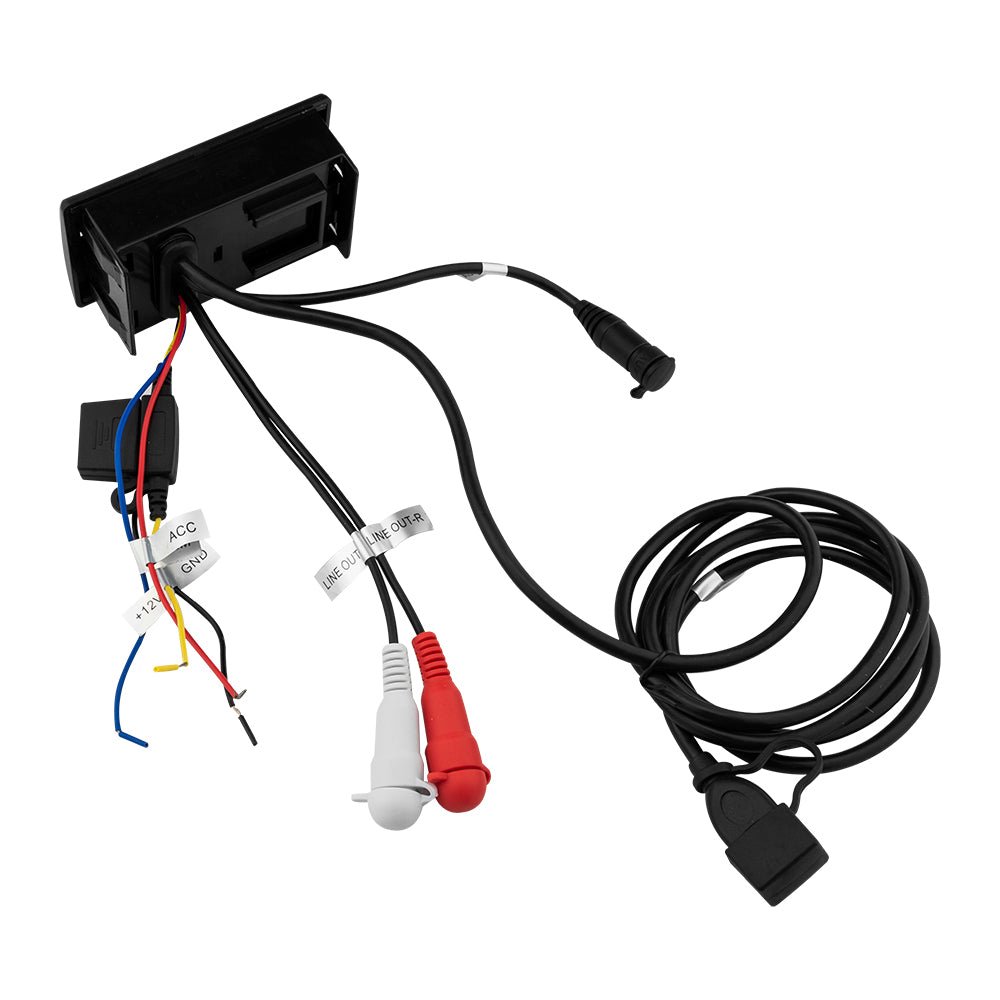 Marine And Powersports Waterproof Bluetooth Audio Receiver With Controls.