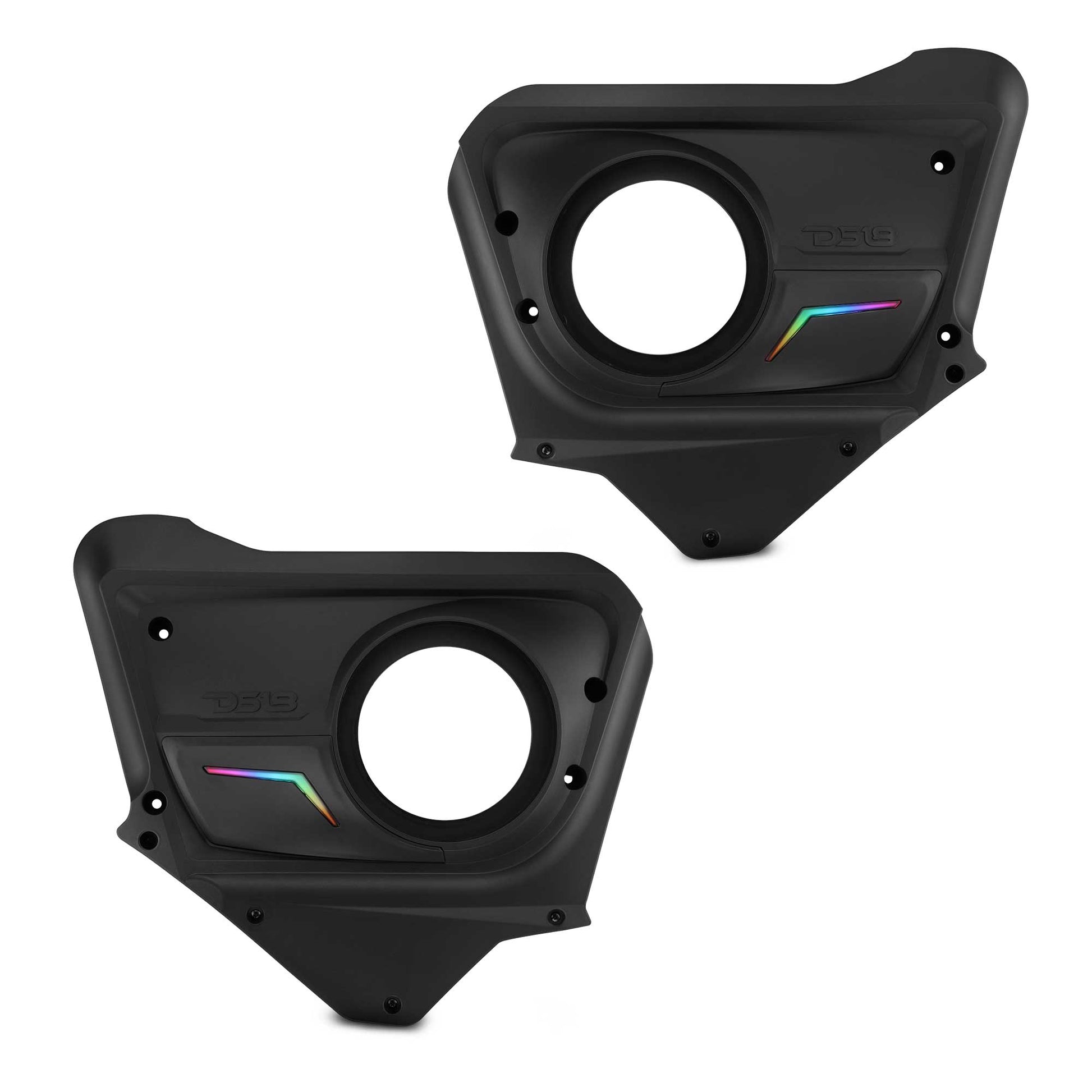 Can-Am Maverick X3 (2017-Up) Rear Door Speaker Panels with Digital LED Badge.