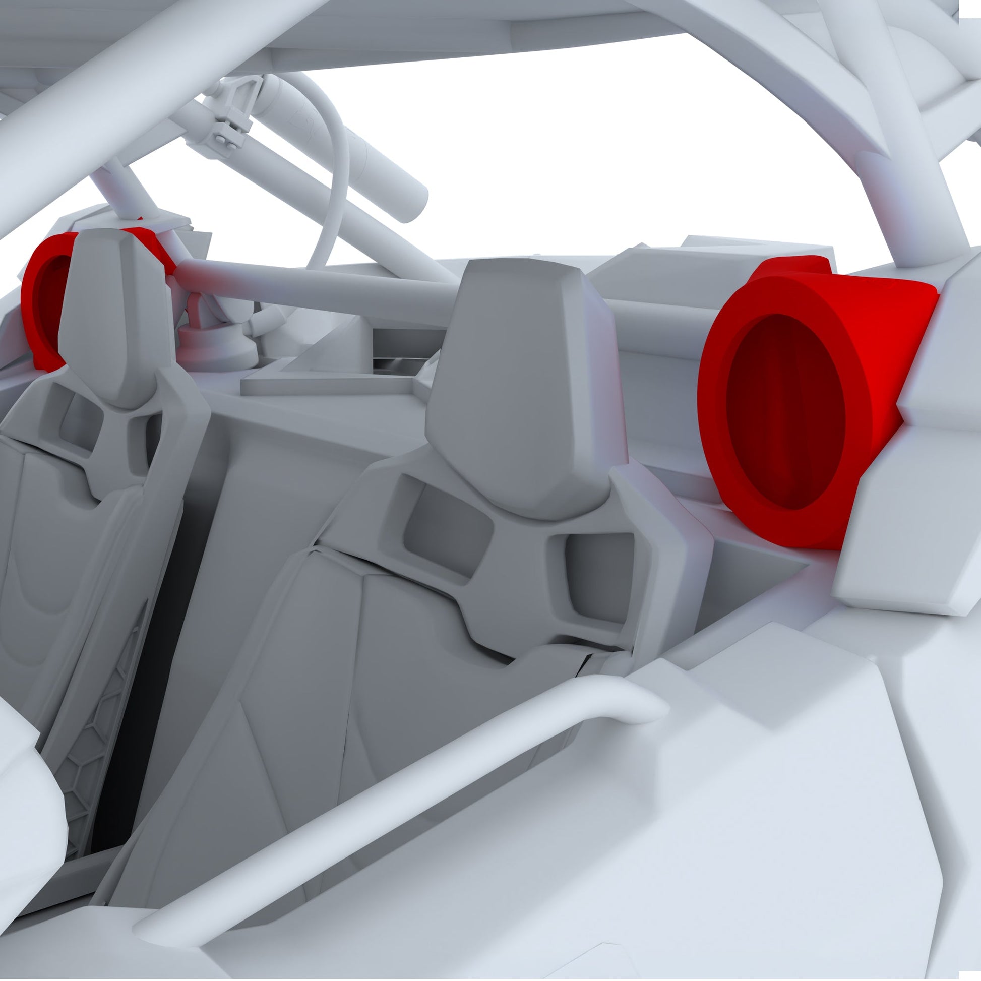 Can-Am Maverick X3 Rear B-Pilar Speaker Pods for 6.5” Speakers.