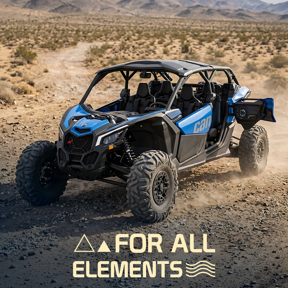Can-Am Maverick X3 (2017-Up) Rear Door Speaker Panels with Digital LED Badge