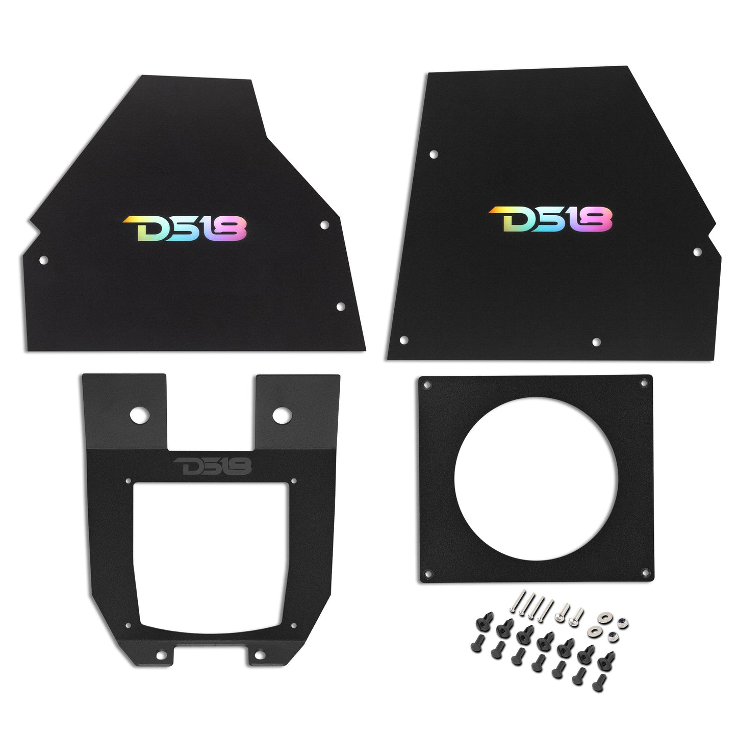 Can-Am Maverick X3 Lower Bracket Kit for MRX150 Head-Unit with Center Console Covers and LED Badges.