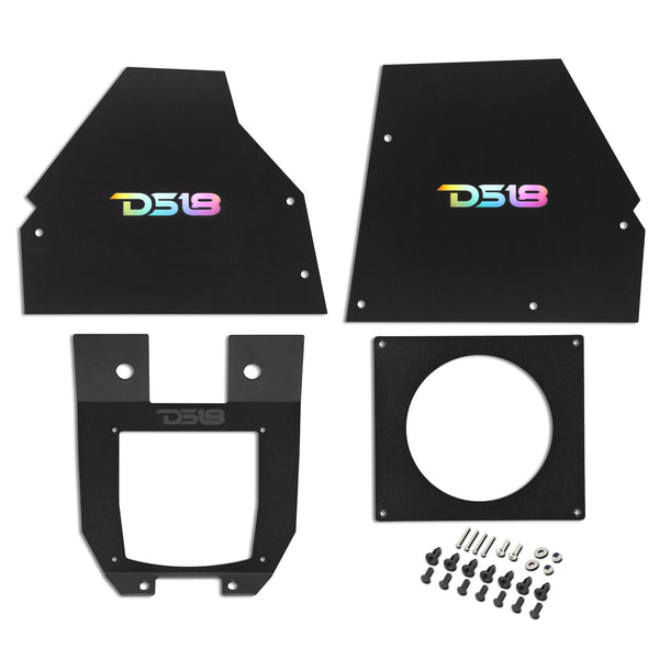 Can-Am Maverick X3 Lower Bracket Kit for MRX150 Head-Unit with Center Console Covers and LED Badges.
