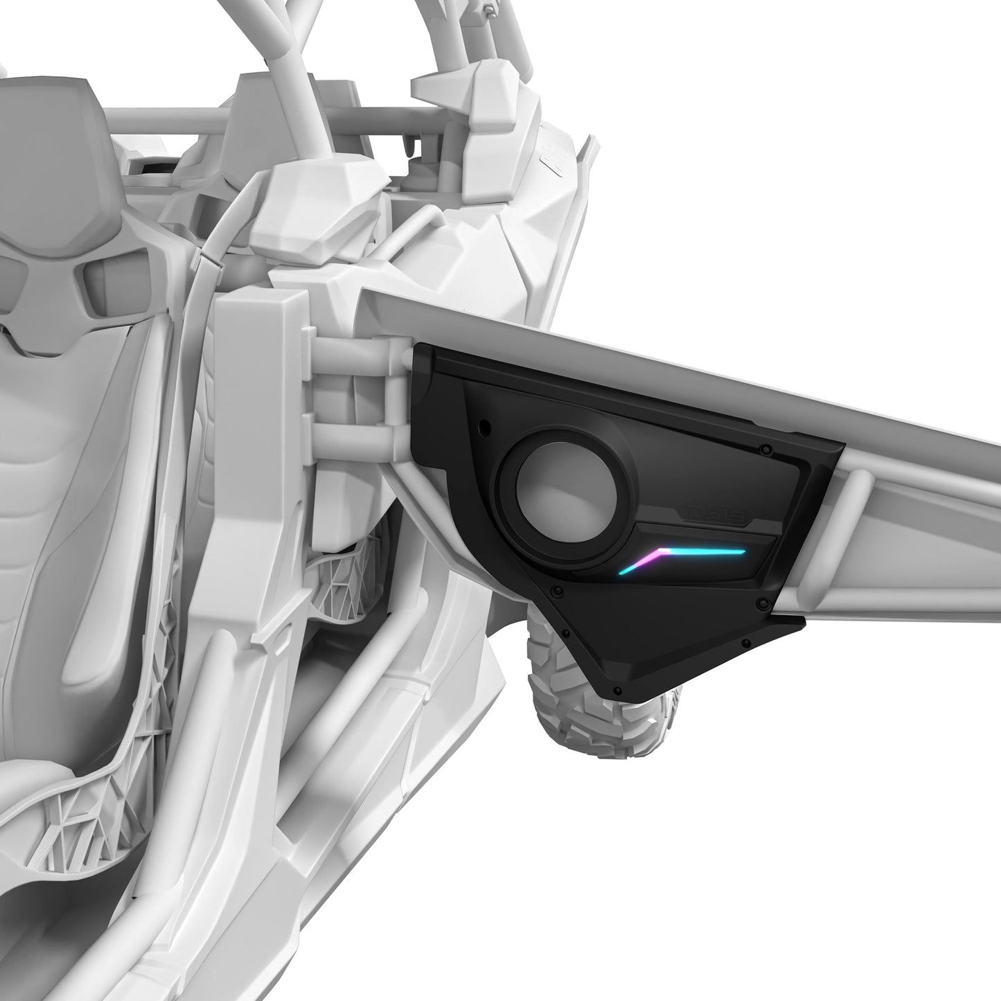 Can-Am Maverick X3 Door Speaker Panels with Digital LED Lighting.