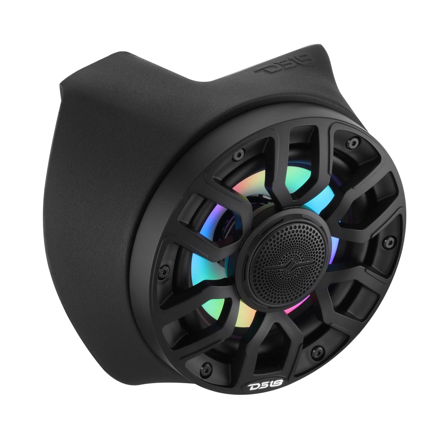 Can-Am Maverick X3 Rear B-Pillar Speaker Pods Loaded with NXL-IQ 6.5" 2-Way Coaxial Marine Speakers and Digital LED Lights.