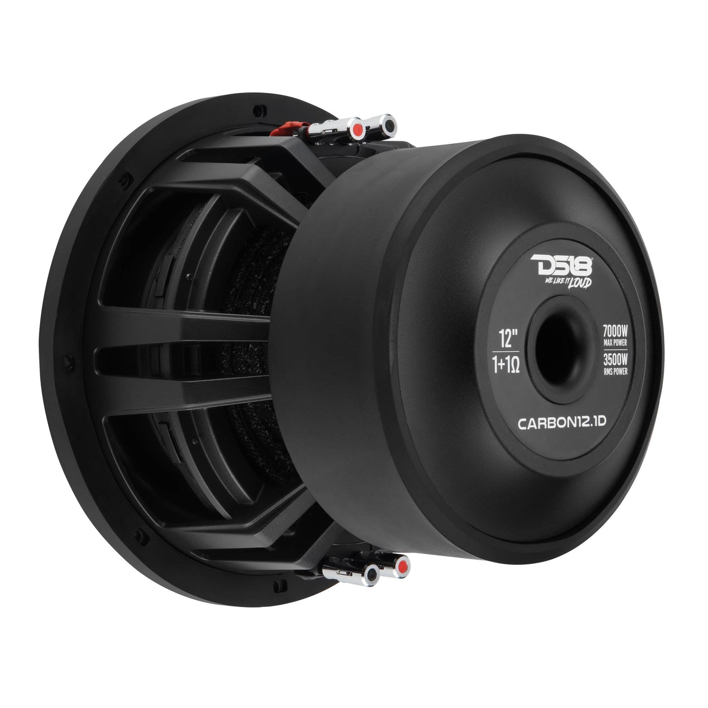 12" High Excursion Subwoofer with Carbon Fiber Cone | 3500W RMS / 7000W Peak | Dual 1-Ohm Voice Coil.