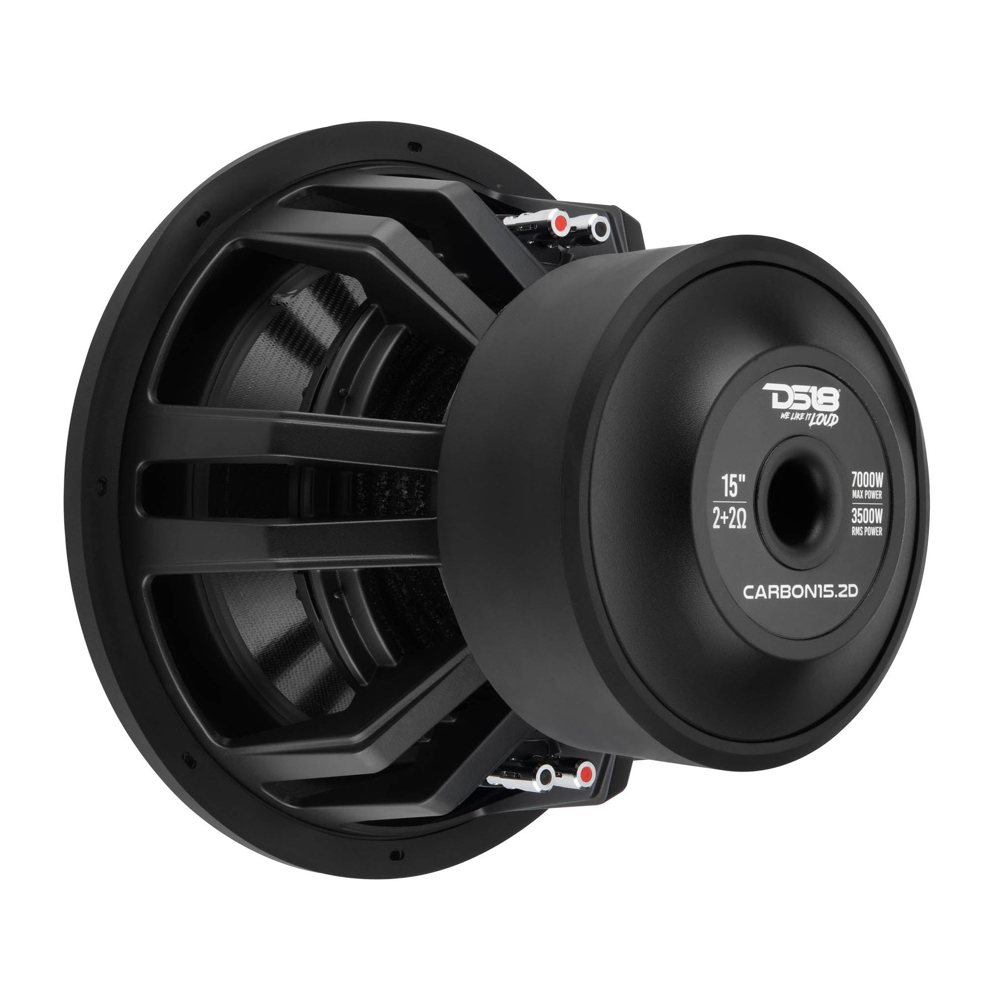15" High Excursion Subwoofer with Carbon Fiber Cone | 3500W RMS / 7000W Peak | Dual 2-Ohm Voice Coil.