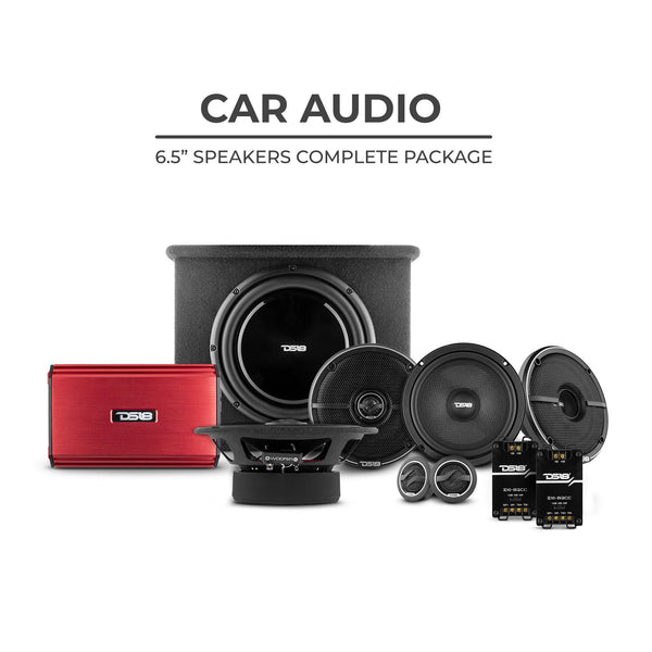 DS18 CARPK-2 ZXI High Volume Complete System 6.5 Package with powered 12 inch subwoofer.