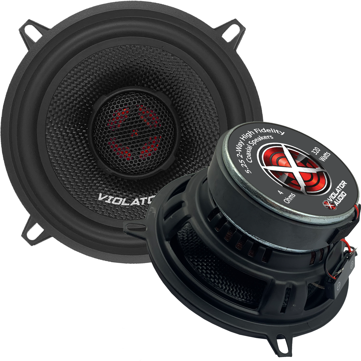Violator Audio VA-5252 5.25" Coaxial Speakers (pair).