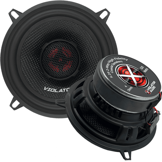 Violator Audio VA-5252 5.25" Coaxial Speakers (pair).