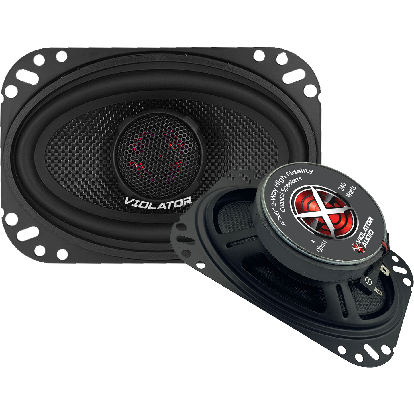 Violator Audio VA-462 4"x6" Coaxial Speakers (pair).