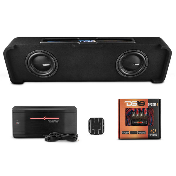 Chevy Silverado Down Firing Loaded Subwoofer Enclosure with Dream LED Lights, Amplifier and Wiring Kit - Sold by Audio Sellerz