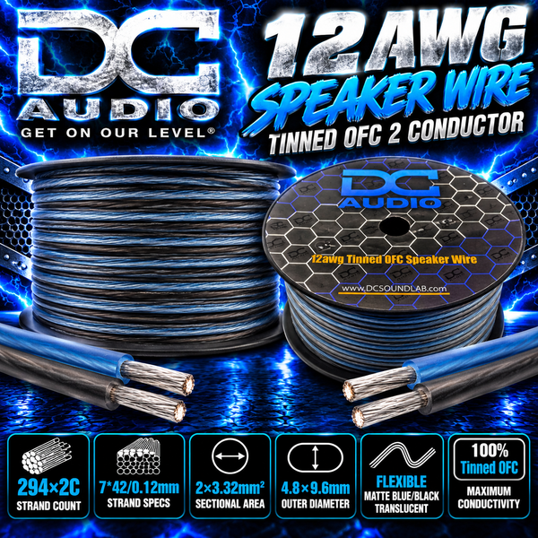 DC Audio 12 awg OFC  Speaker / Subwoofer Wire