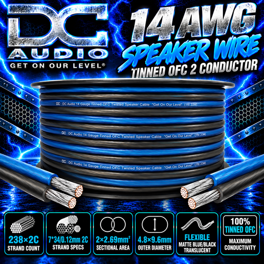 DC Audio 14 awg OFC  Speaker Wire