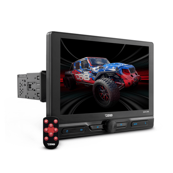 10.5" Floating Adjustable Modular Touchscreen Mechless Single-DIN Head Unit with Bluetooth, Mirror Link and USB.
