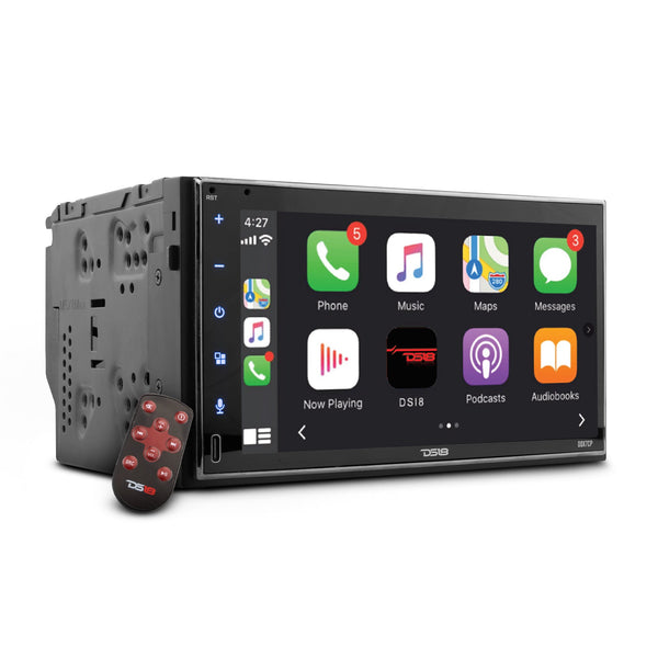 7" Touchscreen Mechless Double-DIN Headunit with Bluetooth, USB, Mirror Link And Car play.