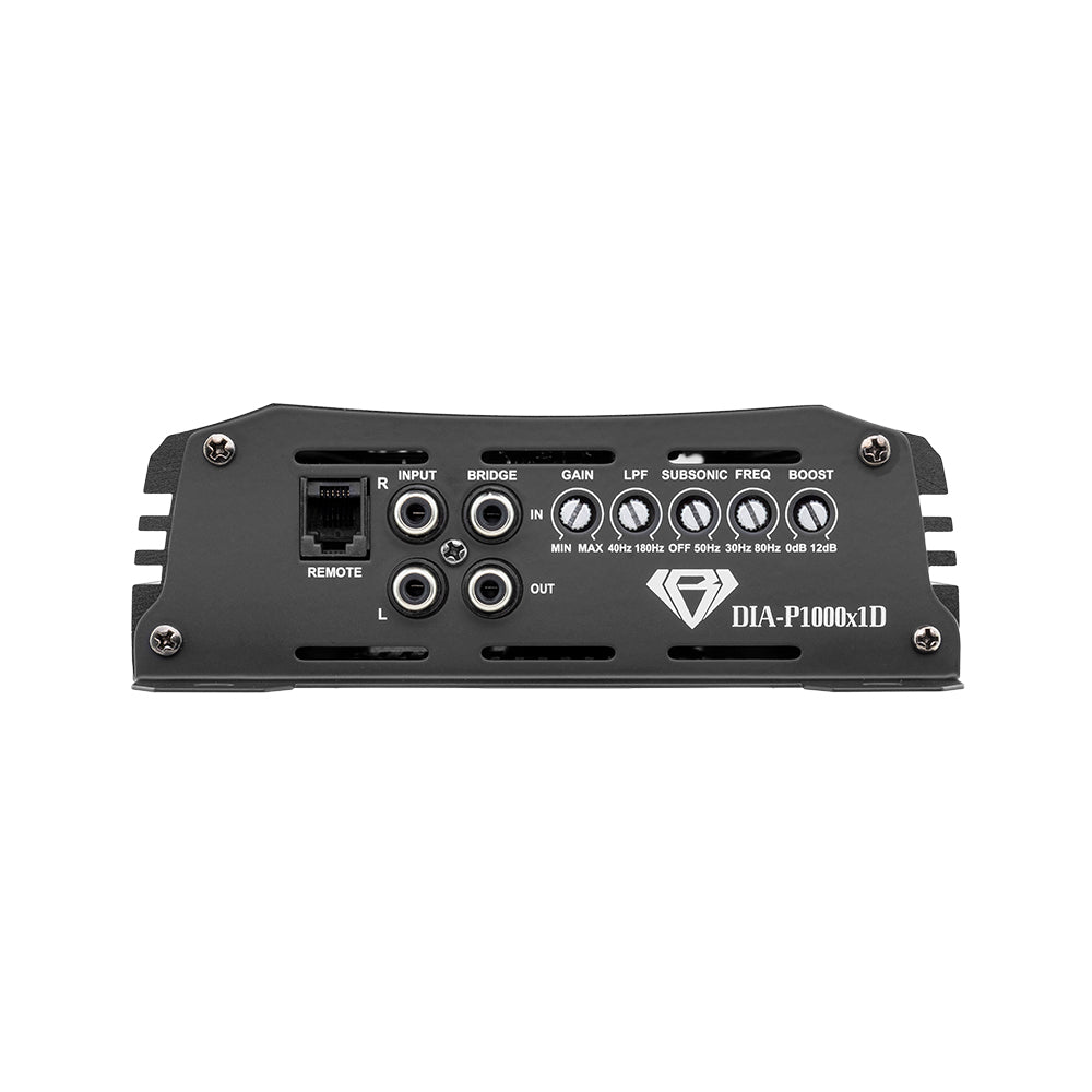 Black Diamond 1-Channel Class D Monoblock Amplifier | 1000W RMS at 1-Ohm.