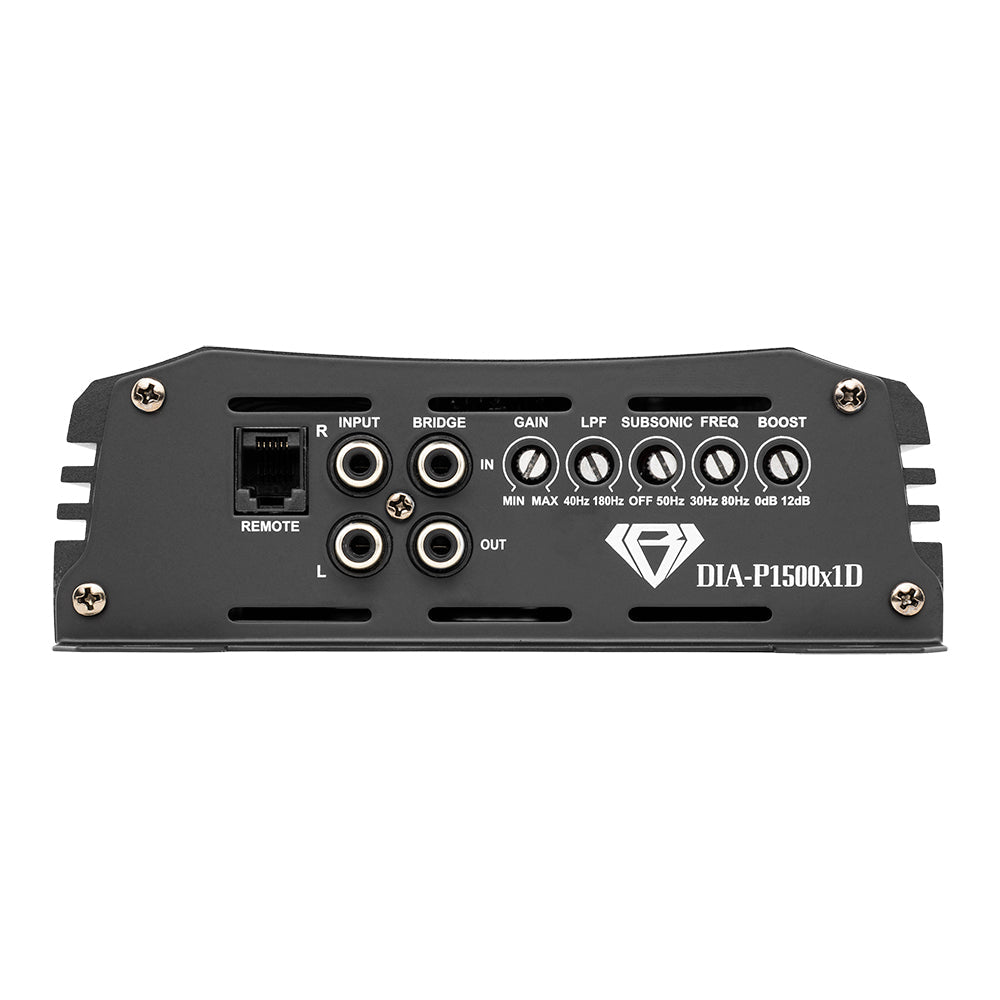 Black Diamond 1-Channel Class D Monoblock Amplifier | 1500W RMS at 1-Ohm.