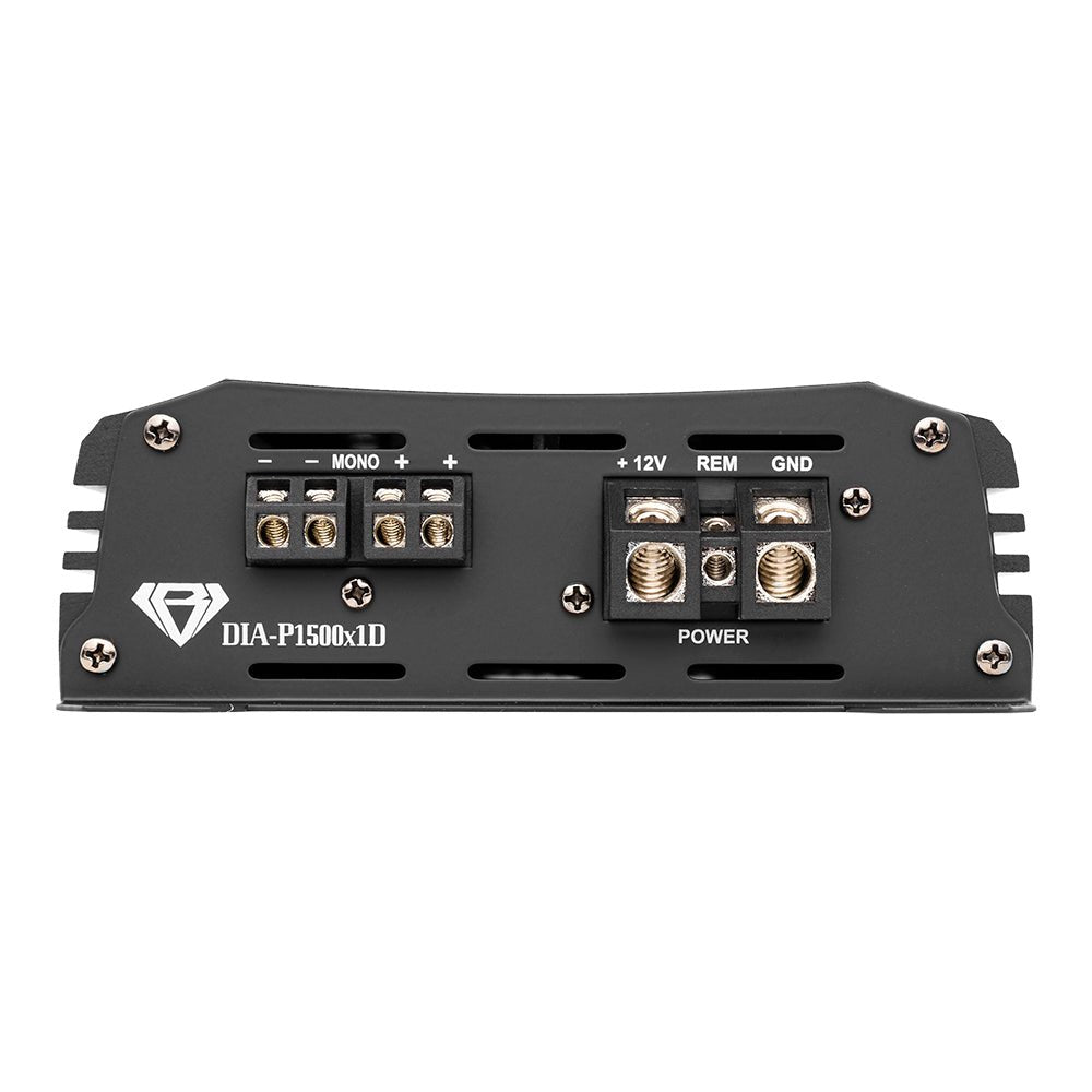 Black Diamond 1-Channel Class D Monoblock Amplifier | 1500W RMS at 1-Ohm.