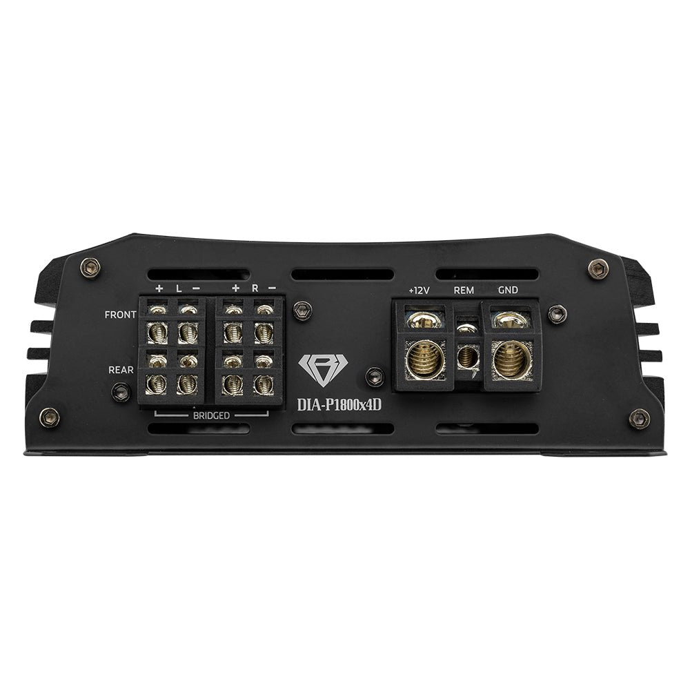 Black Diamond Class D 4-Channel Full Range Amplifier | 200W RMS X 4 at 4-Ohm.