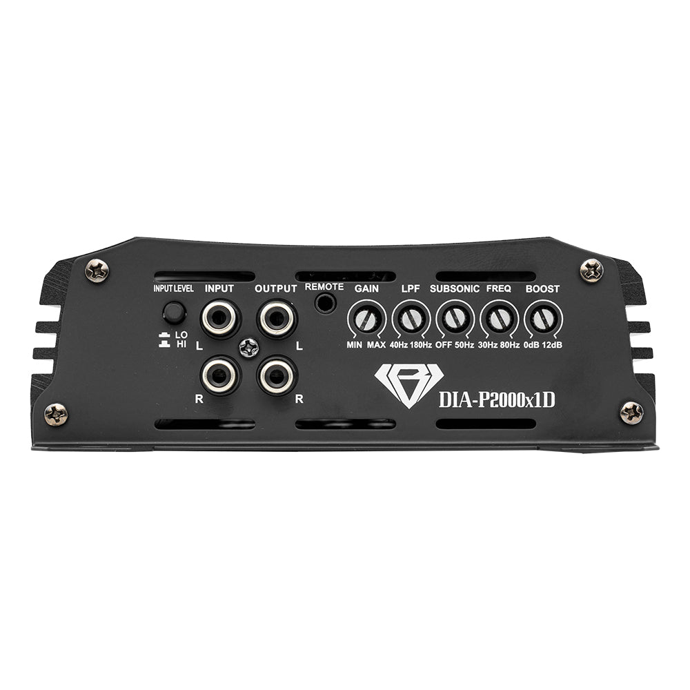 Black Diamond 1-Channel Class D Monoblock Amplifier | 2000W RMS @ 1 Ohm.
