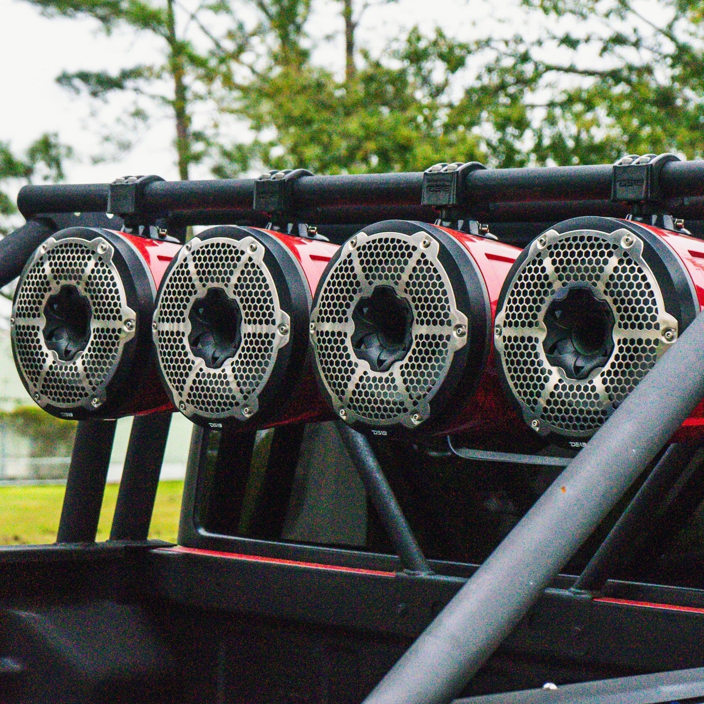 NXL 8" Marine and Powersports Towers LED RGB Lights 125 Watts Rms - Red.