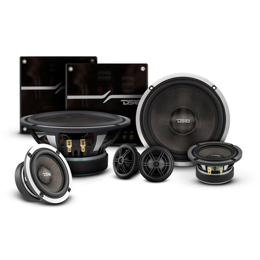 DX 6.5" 3- Way Component Speaker System With Kevlar Cone 290 Watts Rms 4-Ohm.