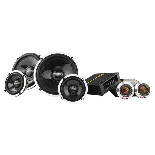 DX 6.5" 3- Way Neodymium Component Speaker System With Carbon Fiber Cone 290 Watts Rms 4-Ohm.